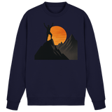 Navy blue Arvenzo Bold Ascent sweatshirt with a simple front design, made from comfortable fabric, perfect for casual wear.