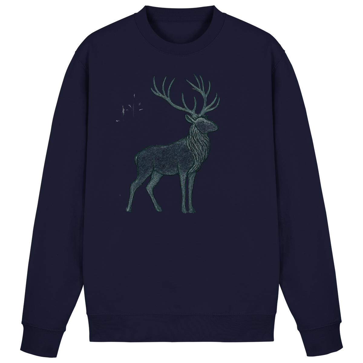 Navy Arvenzo Mist Crown sweatshirt with front logo design, casual fit, made of soft fabric, displayed on a plain background.