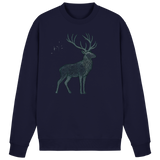 Navy Arvenzo Mist Crown sweatshirt with front logo design, casual fit, made of soft fabric, displayed on a plain background.