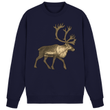 Navy Tundra Walk Sweatshirt by Arvenzo, front view showing a classic crewneck design and soft fabric texture.