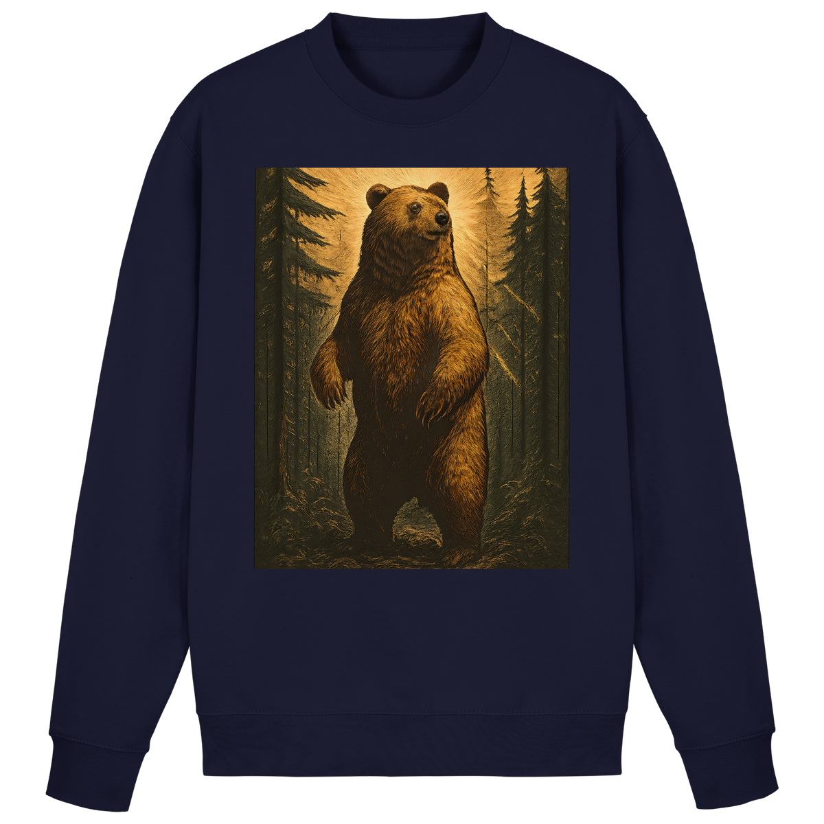 Navy Arvenzo Deep Timber Sweatshirt with a simple front design, made from soft fabric, displayed on a plain background.
