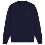 Front view of Arvenzo Pure Ground navy sweatshirt with a classic crew neckline and minimalist design.