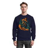 Arvenzo Dirt Rush sweatshirt in navy, front view showcasing a casual crewneck design and soft fabric material.