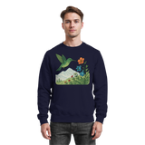 Arvenzo Bloom Wing navy sweatshirt with front logo design, casual long-sleeve sweatshirt made of soft fabric.