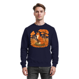 Arvenzo Ember Trail navy sweatshirt with a front view, showcasing a classic crewneck design and soft fabric.