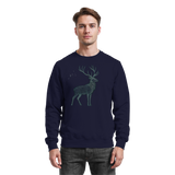 Arvenzo Mist Crown navy sweatshirt with front design, soft cotton fabric, and a relaxed fit.
