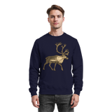 Arvenzo Tundra Walk navy sweatshirt with a front view, featuring a classic crew neck and comfortable fit.