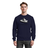 Arvenzo Summit Point navy sweatshirt with a front design, made from soft fabric, perfect for casual wear.