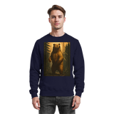 Arvenzo Deep Timber sweatshirt in navy, front view showing classic crewneck design and soft cotton fabric.