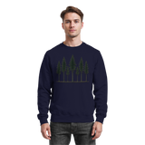 Navy blue Arvenzo Pine Dusk sweatshirt with a simple front design, made of soft fabric, displayed on a plain background.