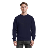 Arvenzo Cliff Edge Navy sweatshirt with a front basic design, made from comfortable fabric, shown in oxford navy color.