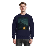 Arvenzo North Light navy sweatshirt with a front design, made of comfortable fabric, casual style, on a plain background.