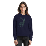 Arvenzo Mist Crown navy sweatshirt with a front design, made of soft fabric, casual style, and comfortable fit.