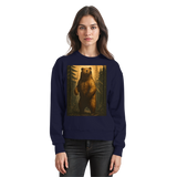 Arvenzo Deep Timber sweatshirt in navy, front view showing classic crew neck and soft fabric for casual wear.