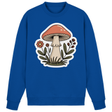 Royal blue Still Roots sweatshirt by Arvenzo, front view showing crew neckline and casual fit, made from soft fabric.