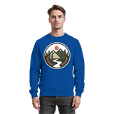 Royal blue Arvenzo Open Ground sweatshirt shown from the front, featuring a classic crewneck and comfortable fit.