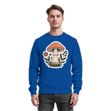 Royal blue Still Roots sweatshirt by Arvenzo, featuring a front basic design, made from comfortable fabric.