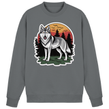 Arvenzo Lone Dusk sweatshirt in steel grey, front view showing a simple, solid-colored casual sweatshirt with a round neckline.