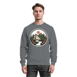 Steel grey Arvenzo Open Ground sweatshirt shown from the front, featuring a basic crewneck design and solid color fabric.