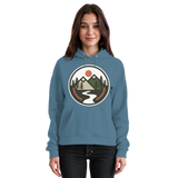 Front view of Arvenzo Open Ground unisex hoodie in Air Force blue with a simple design and comfortable fit.
