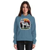 Unisex Air Force Blue Arvenzo Lone Dusk hoodie with front design, soft fabric, and comfortable fit, shown from the front view.