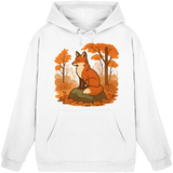 Unisex Ember Trail Hoodie by Arvenzo in Arctic White, front view showing soft fabric and classic hoodie design.