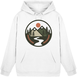 Unisex Arvenzo Open Ground hoodie in Arctic White with front design, casual fit, and soft fabric for everyday wear.