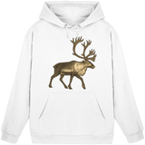 Arvenzo Tundra Walk hoodie in Arctic White, front view showing unisex casual hoodie with a cozy fit and minimalist design.
