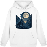 Unisex silver Howl hoodie by Arvenzo in Arctic White, front view showing simple design and comfortable fit.