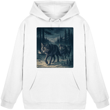 Arvenzo Pack North Hoodie in Arctic White, front view of a basic unisex hoodie with a drawstring hood and soft fabric.