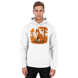 Arvenzo Ember Trail hoodie in Arctic White, front view showcasing unisex hoodie with a simple design and comfortable fit.