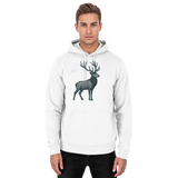 Arvenzo Mist Crown Hoodie in Arctic White, unisex front view showing classic hoodie design with a subtle crown graphic.