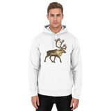 Arvenzo Tundra Walk hoodie in Arctic White, front view, unisex casual hoodie with a simple design, soft fabric, and comfortable fit.