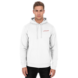 Arvenzo Pure Ground Hoodie in Arctic White, front view of a unisex hoodie with a simple, clean design and soft fabric.