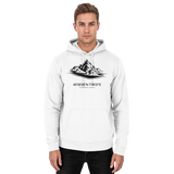 Arvenzo Summit Point Hoodie in Arctic White, front view, unisex casual hoodie with a simple design and comfortable fit.