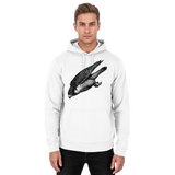 Unisex Arctic White Arvenzo Swift Dive Hoodie with front design, casual fit, and soft fabric for comfortable everyday wear