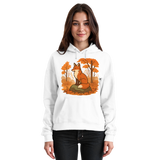 Arvenzo Ember Trail Hoodie in Arctic White, front view showing a basic unisex design with a soft fabric finish.