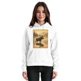 Arvenzo Calm Shore unisex hoodie in Arctic White, front view showing soft fabric and casual fit.