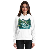 Unisex silver run hoodie by Arvenzo in Arctic White, front view showing soft fabric and classic hoodie design.