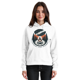 Arvenzo Star Map Hoodie in Arctic White, front view of a unisex hoodie with celestial star map design.