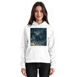 Arvenzo Pack North Hoodie in Arctic White, front view of a unisex hoodie with a simple, casual design and comfortable fit.