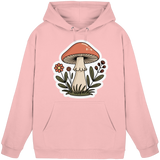 Baby pink unisex hoodie from Arvenzo with a simple front design, casual fit, and soft fabric for comfortable wear.