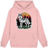 Pink unisex hoodie from Arvenzo with a simple front design, perfect for casual wear and comfortable everyday style.