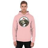 Baby pink unisex hoodie by Arvenzo, front view showing soft fabric and simple design for comfortable casual wear.