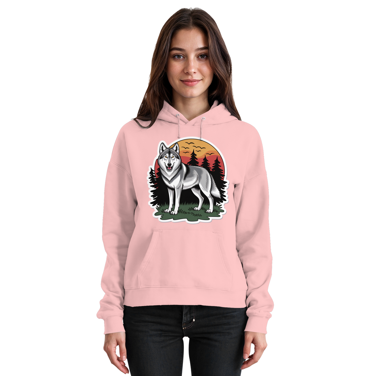 Pink unisex hoodie from Arvenzo's Lone Dusk collection, featuring a simple front design and soft fabric.