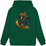 Arvenzo Dirt Rush hoodie in bottle green, front view of a unisex casual hoodie with a simple design.
