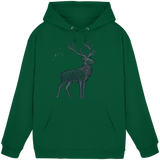 Arvenzo Mist Crown hoodie in bottle green, front view showing unisex design and basic hoodie style.