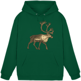 Arvenzo Tundra Walk hoodie in bottle green, front view, unisex casual hoodie with a simple design and soft fabric.