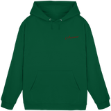 Front view of Arvenzo Pure Ground hoodie in bottle green, a unisex casual hoodie with a basic design.