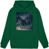 Front view of Arvenzo Pack North hoodie in bottle green, unisex design with a simple, classic fit.